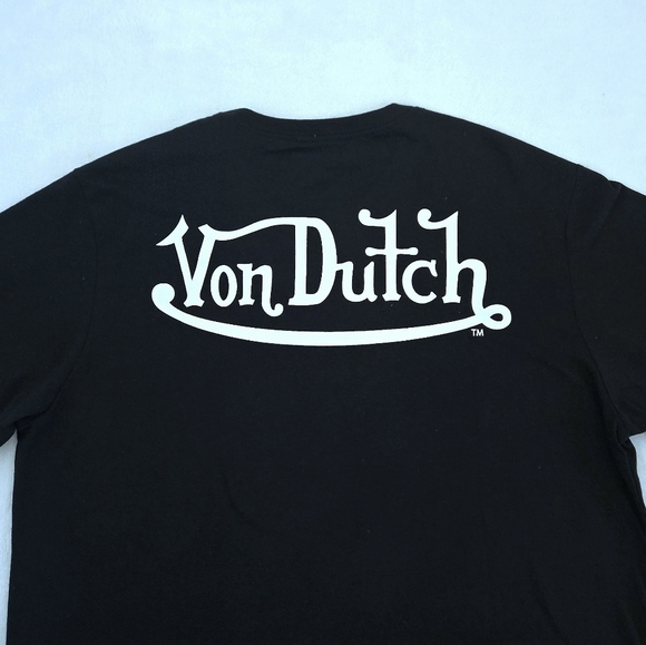 Von Dutch Black🖤 Graphic Tee👕 with White Logo - NWT - Picture 3 of 14